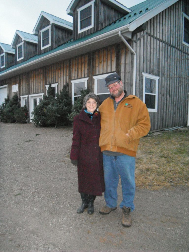 The owners of Madeira Farms Christmas Trees Karen Madeira and Peter Williams. 